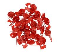 100pcs Miniature Military Sand Table Red Flag Model with Stable Base