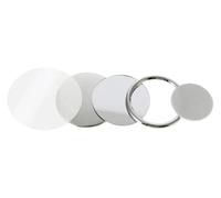 100Pcs Mirror Badge Button Parts Blank Badges Set Mirror Button Maker Parts DIY Pin Making Pocket Badge Press Material 58MM Multipurpose(Metal Base)