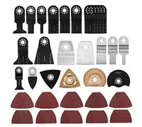 100pcs Mix Oscillating Saw Blades Set Quick Release Wood Cutting Multi Tool Blade Kit Professional Wood Metal Plastic Multitool Universal Fit for Fein Multimaster Bosch Dremel Makita Dewalt Rockwel