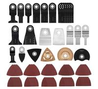 100pcs Mix Oscillating Saw Blades Set Quick Release Wood Cutting Multi Tool Blade Kit Professional Wood Metal Plastic Multitool Universal Fit for Fein