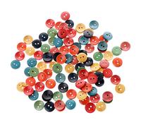 100Pcs Mixed Wood Wooden Buttons 2 Holes 15mm Sewing Scrapbooking Craft Silky Floss Tassels Cord Loop Chinese Knot Jewelry Making Souvenir Craft Accessory Sewing Hooks Metal Eyes Bra