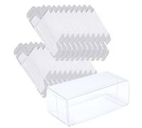 100Pcs Model Car Display Case, 1.2x 1.6x3.2" Clear Miniature Display Case Dustproof Protection Storage Box for Action Figures Toys Collectibles Model