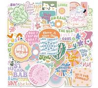 100Pcs Motivational Stickers, Pink Vinyl Waterproof Stickers for Journals Laptops Water Bottles Cute Aesthetic Inspirational Sticker for Phone Car Positive Motivational Quotes for Adults Kids Teen