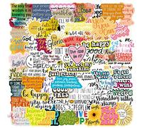 100Pcs Motivational Stickers, Positive Affirmation Quotes Pack for Journal Scrapbooking Reward Positive Inspiring Waterproof Vinyl Decals Scrapbook Stickers for Adults Teens Kids Laptop Diary