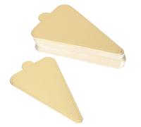 100pcs Mousse Cake Boards Cupcake Base Dessert Display Tray Collection Holder Gold (Triangle)