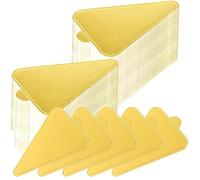 100pcs Mousse Cake Boards, ZODKSNO Triangle Cake Base Golden Paper Cake Base Disposable Dessert Tray for Buffet Wedding Parties