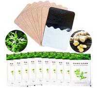 100Pcs Mugwort Ginger Patch, Chinese Traditional Medicine Herbal Paste for Neck, Shoulder, Waist, Feet, Joint, Promote Blood Circulation, Relieve Pain, Improve Sleep, Seniors Gift, 12*8cm, Pack of 10