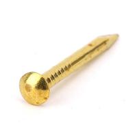 100Pcs Multi-Sizes Brass Nails Brass Tacks Nails Hardware Large Copper Nails for Wooden DIY Decorative Pictures Boxes Household Accessories(22MM)