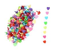 100PCS Multicolor Round Brads Metal Paper Fasteners Scrapbooking Brads Flower Heart for School Art Craft Project Craft Supplies
