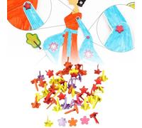 100PCS Multicolor Round Brads Metal Paper Fasteners Scrapbooking Brads Flower Heart for School Art Craft Project