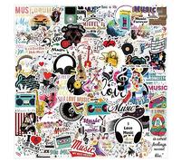 100PCS Music Graffiti Stickers for Kids Teenagers Adults Boys Girls,Music Lovers Decals Decoration Party Laptop Guitar Water Bottle Skateboard Luggage Bicycle