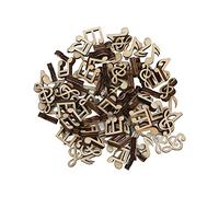 100Pcs Music Notes Wooden Cutouts Exquisite Vintage Ornaments for DIY Handcrafts Children's Theme Parties