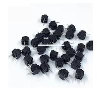 100PCS Mute Button 6 * 6 * 7.3 Silent Switch Wireless Wired Button Switch 6X6X7.3MM IDGTTLDF(Black button)