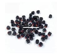 100PCS Mute Button 6 * 6 * 7.3 Silent Switch Wireless Wired Button Switch 6X6X7.3MM IDGTTLDF(Red button)