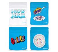 100Pcs Mylar Bags, Cali Packs 3.5g, Resealable Cali Packs for Snacks, Jewelry, Spice Samples, Ziplock Food Storage Bags (10x13cm)