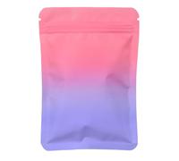 100Pcs Mylar Bags,Ziplock Foil Baggies 10.5x15cm,Cali Packs 3.5g,Red-Purple
