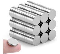 100Pcs N-52 Neo-dymium Disc Mag-nets 10x3 mm | Strong mini mag-nets for refrigerator, whiteboard, needle board; ideal for arts, crafts, photos wall and DIY organization