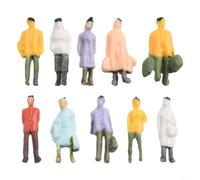 100pcs N Scale Painted Figures 21mm Model People(200Pcs) | 100 pieces assorted poses, 21mm height, N scale compatible, hand-painted details, train station scenes