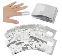 100pcs Nail Remover Foil Wraps Nail Polish Remover for Soak Off Gel Polish Remover with Pre-attached Lint Free Cotton Pads for Acrylic/UV/Gel Polish Soak-off Removal
