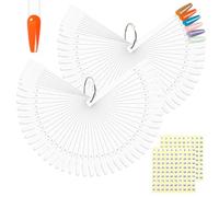 100Pcs Nail Swatch Sticks with Ring, Nails Art Display Nail Swatch Sticks | Nail Practice Sticks for Nail Polish Display Tips, Nail Art Supplies (1)