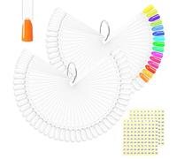 100Pcs Nail Swatch Sticks with Ring, Nails Art Display Nail Swatch Sticks | Nail Practice Sticks for Nail Polish Display Tips, Nail Art Supplies (2)