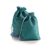 100pcs Natural Burlap Linen Jute Drawstring Gift Bag Sack Wedding Birthday Party Favors Drawstring Gift Bag Baby Shower