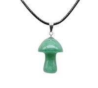 100pcs Natural Gem Stone Quartz Crystal Hand Carved Mushroom Pendant Necklace-aventurine