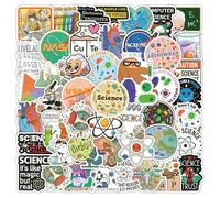 100PCS Natural Sciences Stickers for Adults Teens Students,Physics Chemistry Biology Experiment Waterproof Decals for Phone Water Bottles Notebook Computer Luggage Scrapbook Helmet Bicycle