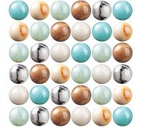 100Pcs Natural Stone Beads 10mm Amazonite Round Gemstone Loose Beads with Elastic Bracelet String for Bracelets Necklace Jewelry Crafting