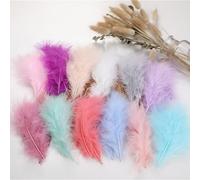 100pcs Natural Turkey Feather Trim for Crafts,8-15cm Colorful Feathers Fringe for Party Wedding Dress Sewing Costumes DIY Handmade Crafts Decoration (Apple Green)