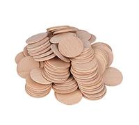 100pcs Natural Wood Slices Unfinished Round Discs Wooden Circles Ready to Be Painted and Decorated(60mm/2.36inch)