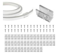 100PCS Neon Light Clips with Screws Compatible with 6x12mm LED Strip Lights, Flexible Strip Mounting Clips for DIY Neon Signs Light Holder Accessories