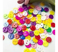 100pcs New 8mm 2 Holes Button/Sewing Lots Mix PT12-Mix Color