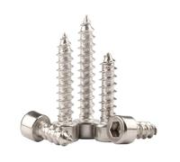 100PCS Nickel Plated Hex Self Tapping Screws 2.5mm Thread Diameter 10mm Length Hexagon Fasteners for Wood & Metal Ideal for DIY Projects & Repairs