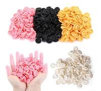 100pcs Nonslip Finger Cots for Safe Handling in Microelectronics and Nail Art (Yellow)