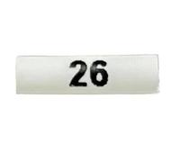 100PCS Number 1~30 Printed Heat Shrinking Tube for Wire Identification, White Tube With Printed Symbol(4.5mm diameter,Symbol 26)