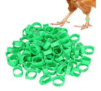 100Pcs Numbered Bird Leg Rings, Adjustable Plastic Foot Tag Markers for Chickens and Ducks Rose Red and Orange