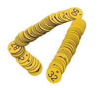 100pcs Numbered Key Tags Plastic Number Discs for Bags and Keys