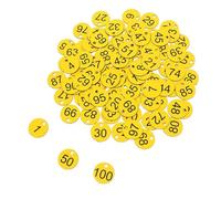 100pcs Numbered Key Tags PVC Plastic Discs for Bags Cards