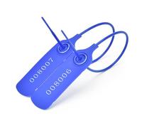 100pcs Numbered Security Seals Tamper Resistant Tags Plastic Sign Safety Zip Ties Self-Locking Luggage Bags Shoes Clothes Lock Tag (Blue,100pcs)