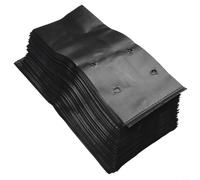 100PCS Nursery Plant Grow Bags With Pre Punched Drain Holes, Resistant And Water Saving PE Material For Tree Tomato, Bell Pepper, Cucumber, And Flower(17x25cm)