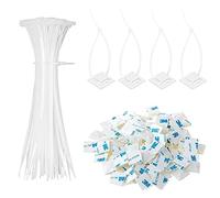 100Pcs Nylon Cable Ties, Long Clear Zip Tie Wraps, Nylon Plastic Heavy Duty Cable Wrap, White Cable Zip Ties Nylon Self Locking Tie, Multi-Purpose Plastic Tie Wraps, for Wires&Home&Office&DIY