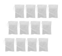 100pcs Nylon Drawstring Tea Bags for Loose Leaf Herbs and Sachets | Food Grade Nylon, Easy Disposal after Use, for Hot Pot Packages and Herbal Ingredients