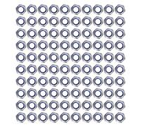100Pcs Nylon Insert Lock Nut Set, Stainless Steel Locknut Fastener Kit, A2-70 Rustproof Vibration - Resistant Lock Nuts for Maintenance, Automotive and Machinery Use (M12)
