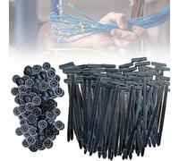 100PCS Nylon Universal Cable Tie Buckle, 2025 New Heavy Duty Self-Locking Zip Ties Holder with Pin & Button Design, Multi-Purpose Plastic UV Resistant Black Zipties for Car Repair