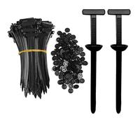 100PCS Nylon Universal Cable Tie Buckle, Automotive Zipper Clips, Heavy Duty Self-Locking Nylon Zip Ties Holder, New Multifunctional Cable Tie Buckle for Car Daily Repair Quick Fix