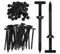 100PCS Nylon Universal Cable Tie Buckle, Heavy Duty Self-Locking Nylon Zip Ties Holder Clip with Pin Button Design, Multipurpose Universal Zip Tie Tool for Quick Fastening, for Car Daily Auto Fixing