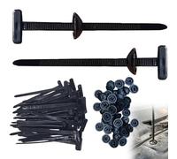 100Pcs Nylon Universal Cable Tie Buckle, Heavy Duty Self-Locking Nylon Zip Ties Holder, Multipurpose Plastic Cable Ties Tool Fasteners Car Body, UV Resistant Zipties for Car Daily Auto Fixing