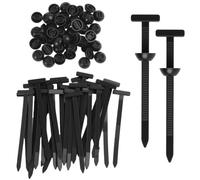 100Pcs Nylon Universal Cable Tie Buckle Zip Tie Clips, Self-Locking Fasteners with Pin and Button, UV Resistant Zip Tie Rivets for Car Bumper Trunk Fender Undertray Radiator Panel 9×0.5cm