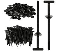 100PCS Nylon Universal Cable Tie Buckle, Zip Ties Heavy Duty, Practical Universal Tie Buckle Self Locking, Snap-Fit Nylon Fastening Clip, Applied to Car Repair and Daily Use